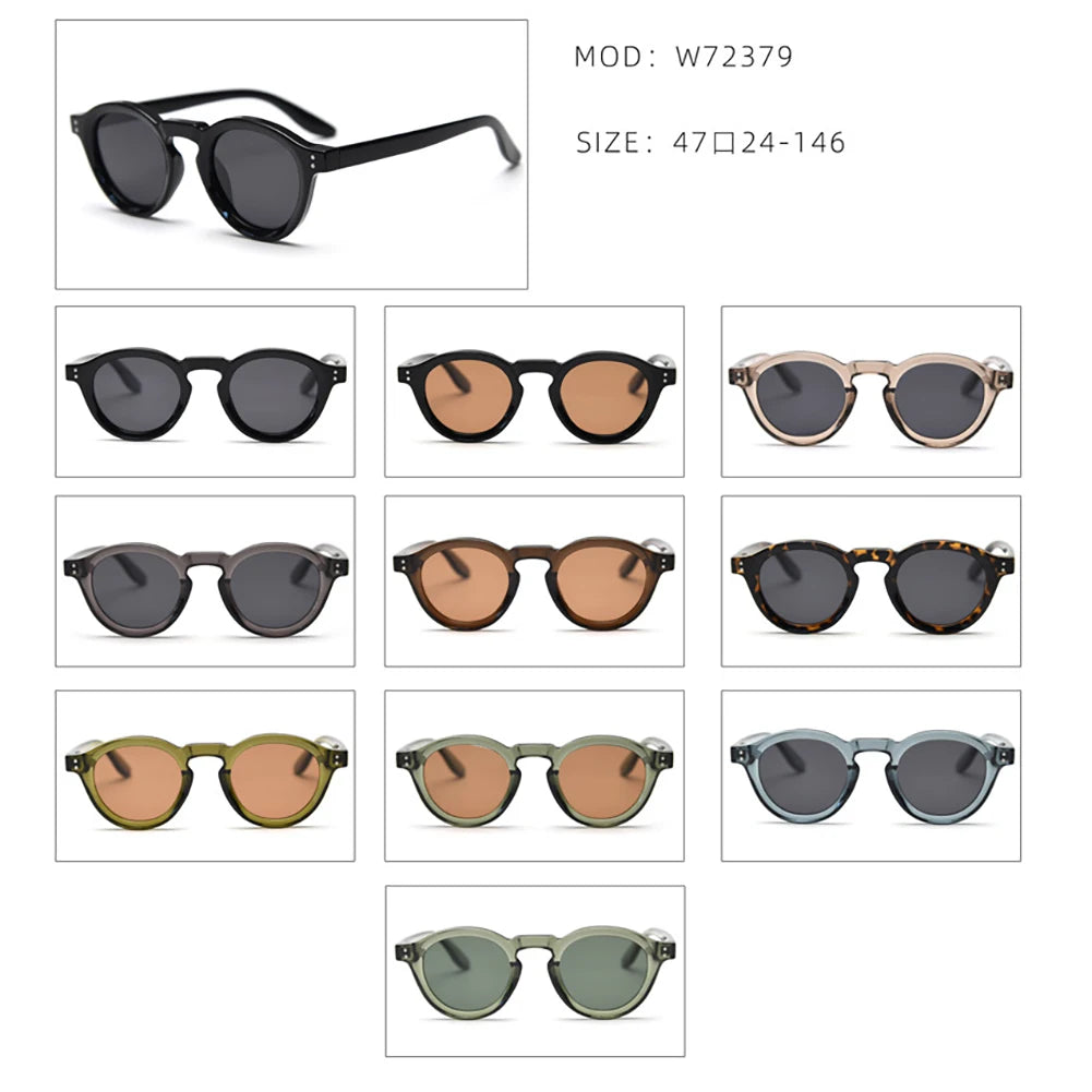 JOHNNY - Retro Polarized TR90 Round Frame Sunglasses