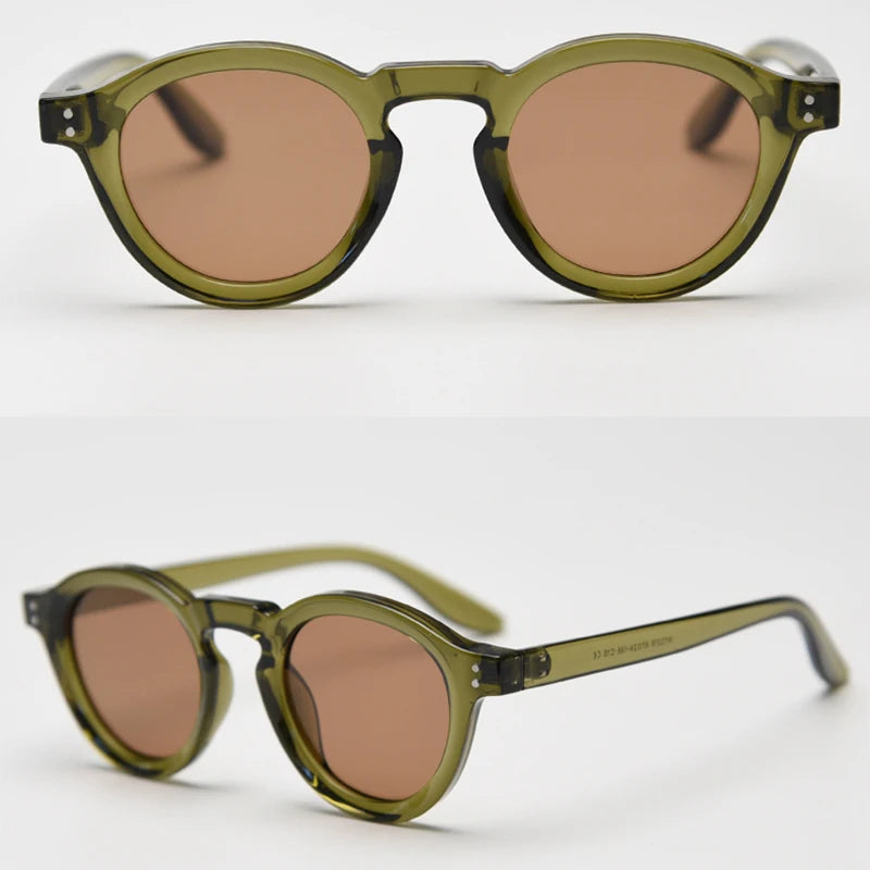 JOHNNY - Retro Polarized TR90 Round Frame Sunglasses