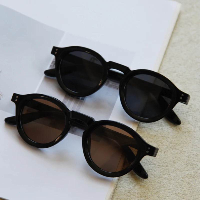 JOHNNY - Retro Polarized TR90 Round Frame Sunglasses
