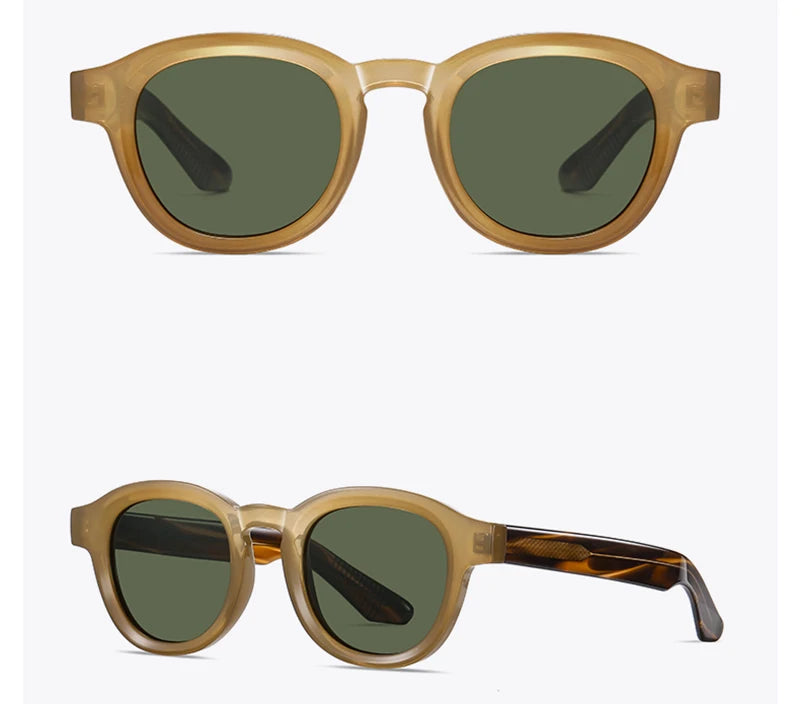 TIMOTHY - Retro Polarized Round Frame TR90 Sunglasses