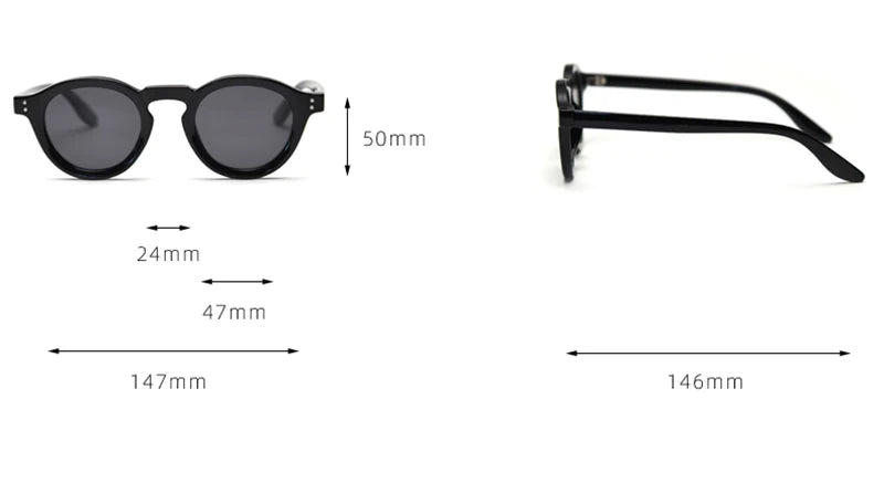JOHNNY - Retro Polarized TR90 Round Frame Sunglasses