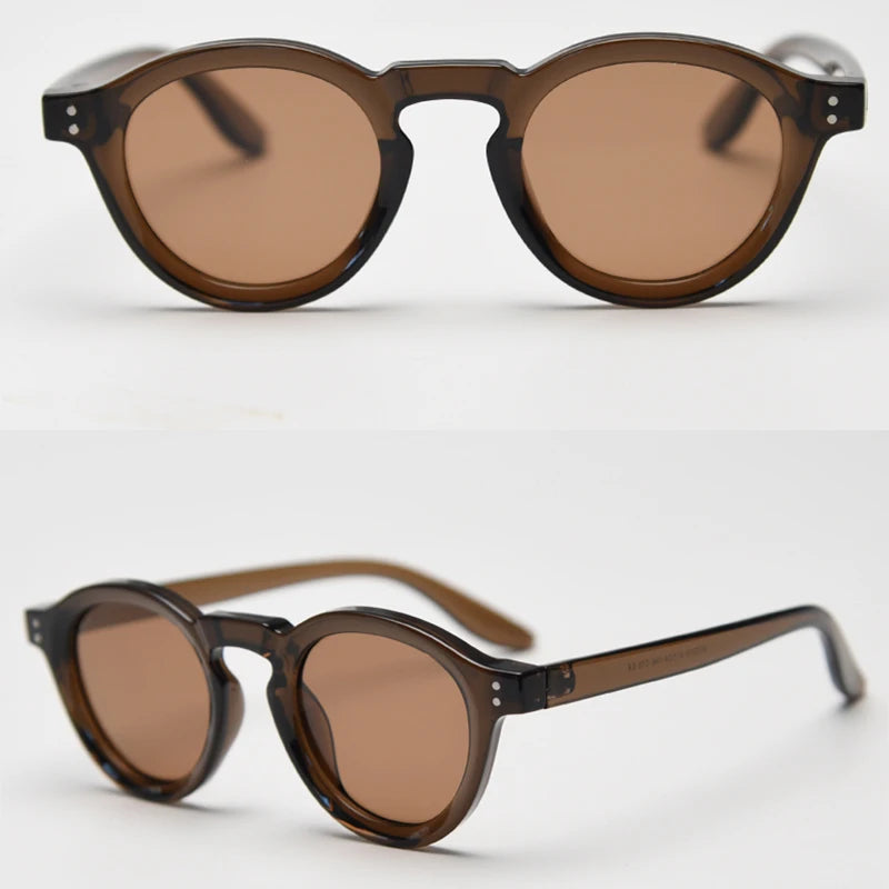 JOHNNY - Retro Polarized TR90 Round Frame Sunglasses