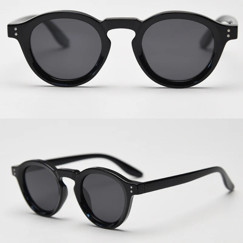 JOHNNY - Retro Polarized TR90 Round Frame Sunglasses