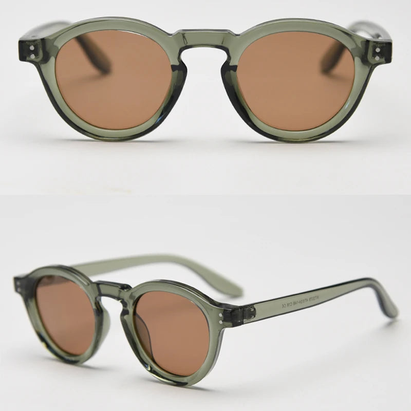 JOHNNY - Retro Polarized TR90 Round Frame Sunglasses