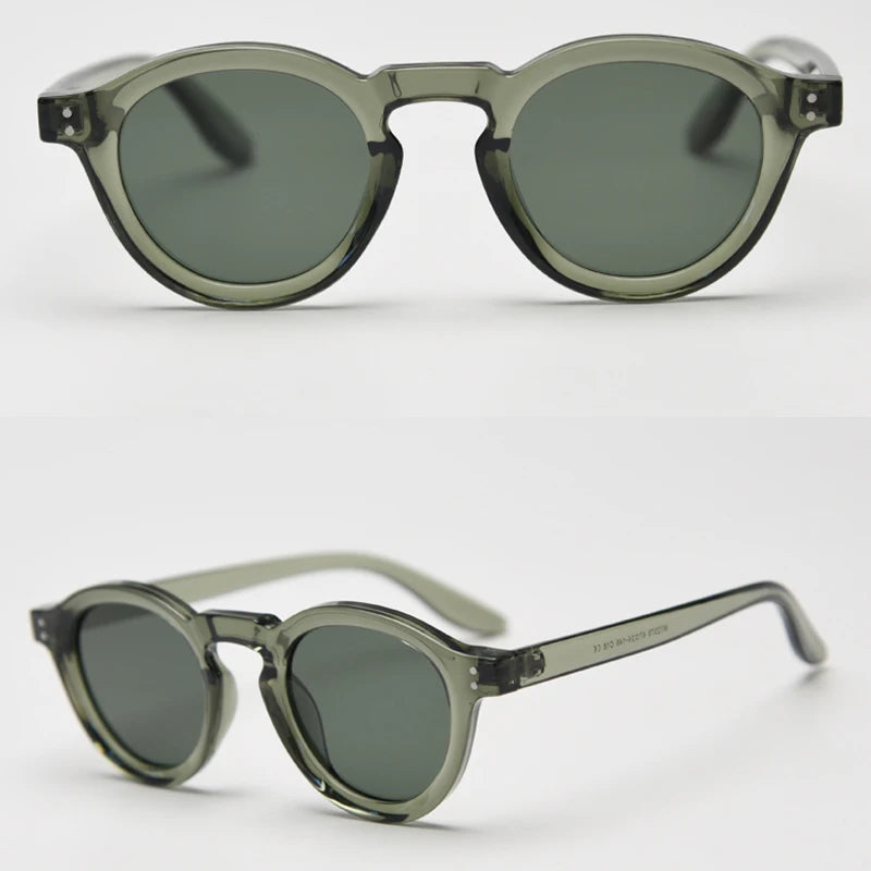 JOHNNY - Retro Polarized TR90 Round Frame Sunglasses