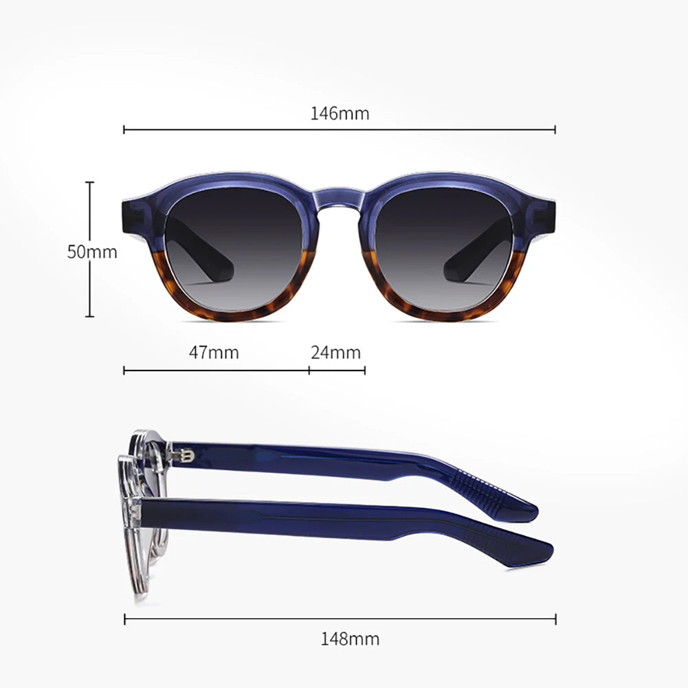 TIMOTHY - Retro Polarized Round Frame TR90 Sunglasses