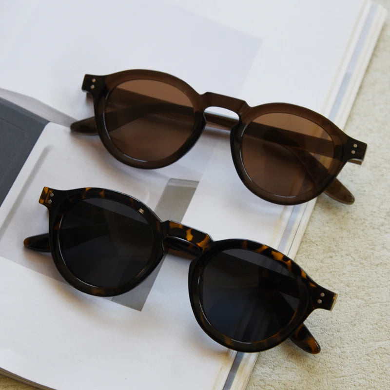 JOHNNY - Retro Polarized TR90 Round Frame Sunglasses