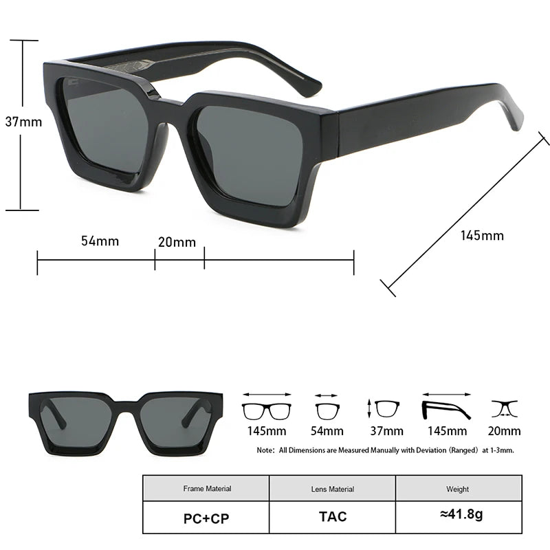 JASON - Retro Square Frame Sunglasses