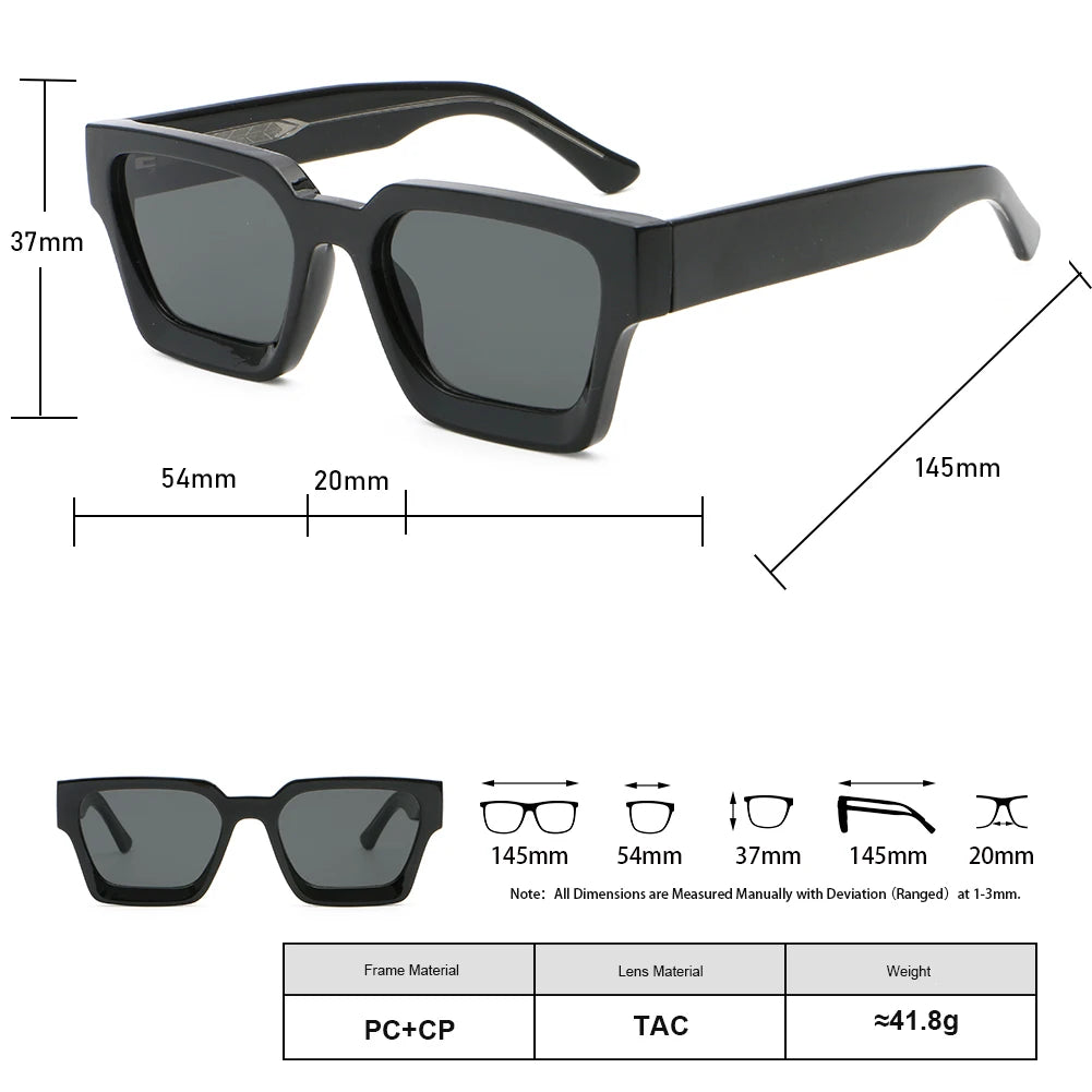 JASON - Retro Square Frame Sunglasses