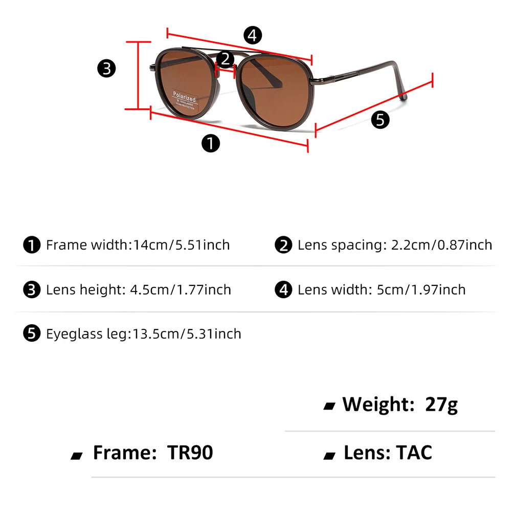 LEWIS - Classic Double Bridge Driving Sunglasses
